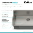 thumbnail image 5 of KRAUS Standart PRO 30-inch 16 Gauge Undermount Single Bowl Stainless Steel Kitchen Sink with WasteGuard 1 HP Continuous Feed Garbage Disposal, 5 of 13