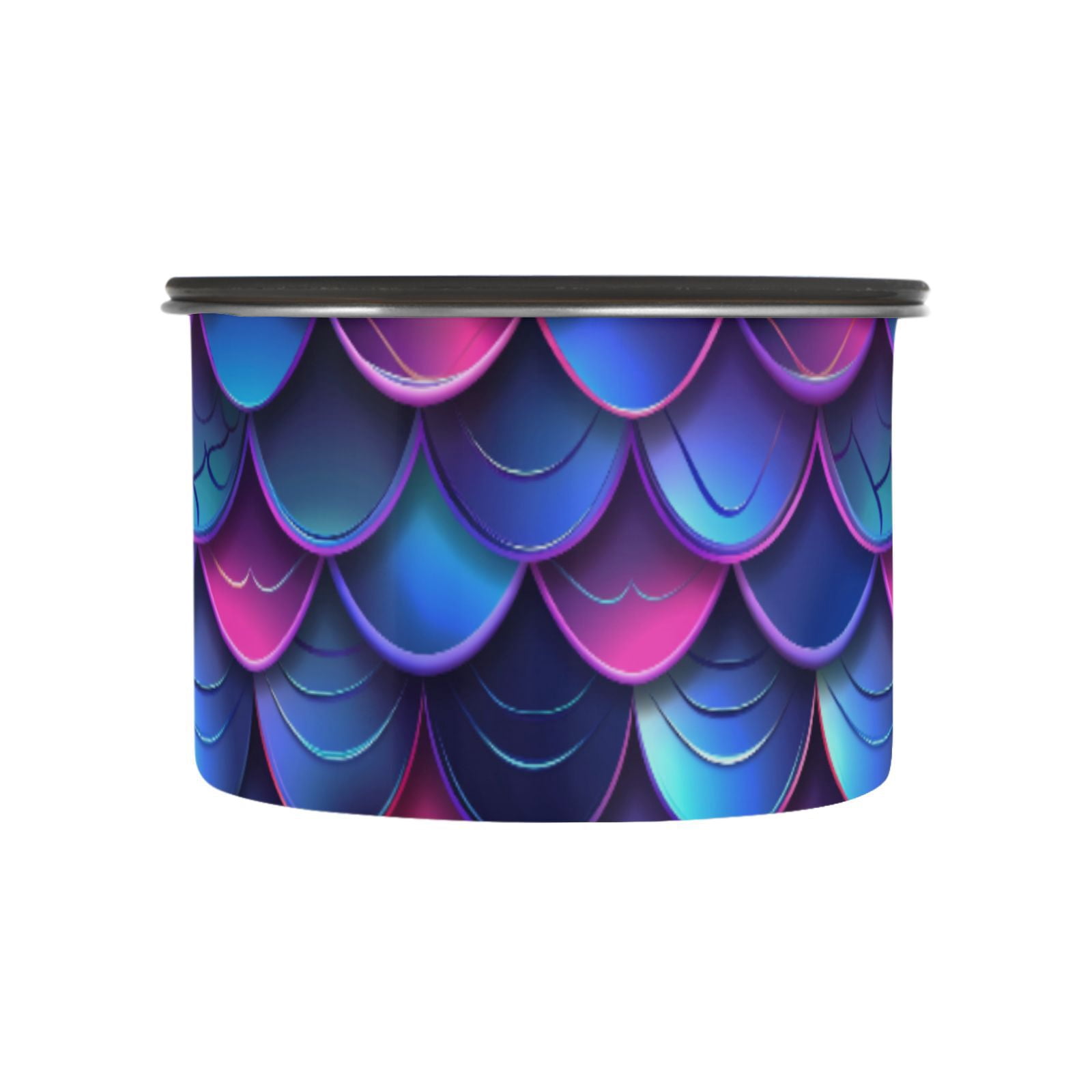 Gradient Mermaid Print Neno Airtight Coffee Bean Canister 30oz Food Storage Containers with Lids For Gournd, Tea, Sugar, Flour, Rice, Cereal, Candy Cookie Jar