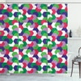 thumbnail image 1 of Abstract Shower Curtain, Modern Geometric Forms Interlocking Hexagonal Large Direction Pointers Theme, Fabric Bathroom Set with Hooks, 69W X 70L Inches, Multicolor, by Ambesonne, 1 of 3