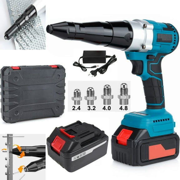 iMeshbean Cordless Rivet Gun, with Battery and Charger, 21V