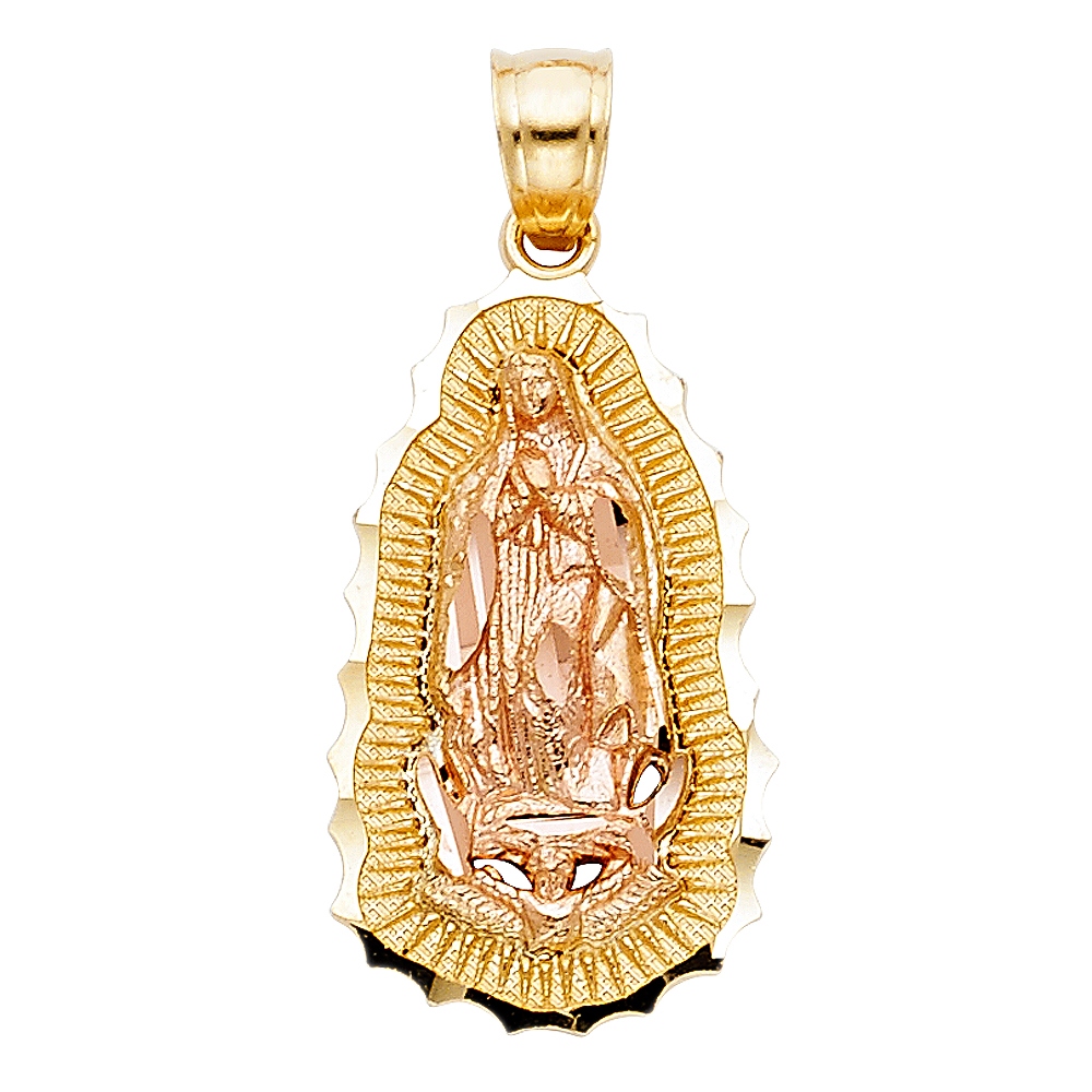 14k Yellow Gold and White Gold Our Lady 