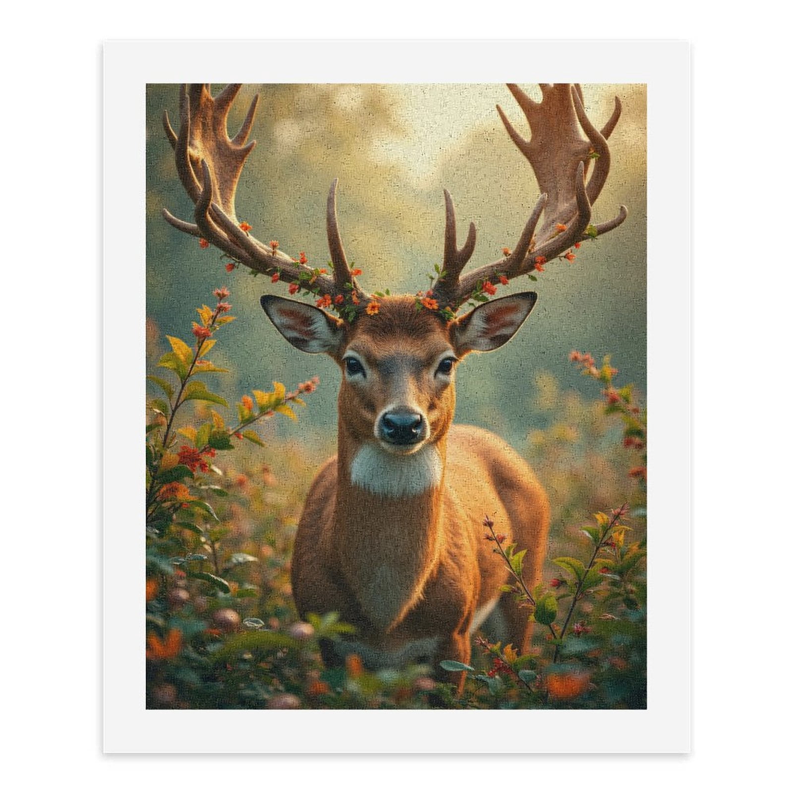 Paint by Numbers Kit for Adults, Majestic Deer In Sunlit Meadow Paint by Numbers, Easy Paint by Numbers Kit for Adults Beginner, DIY Adult Paint by Number Kits on Canvas, Home Decor