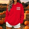thumbnail image 6 of Hurxie Sweatshirt Hoodies Halloween for Women Graphic Pullover Top Red,M, 6 of 7