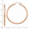 thumbnail image 2 of Auriga Fine Jewelry 14K Rose Gold 2.5mm Heart Tube Hoop Earrings for Women, 2 of 5