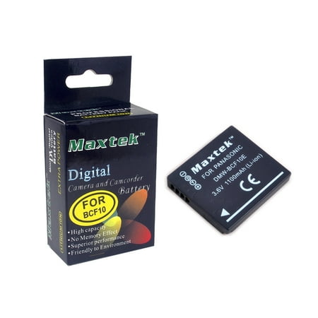 Maxtek Li-Ion Rechargeable DMW-BCF10 Battery For Panasonic Lumix DMC-TS1 DMC-TS2 DMC-F2 DMC-F3 DMC-FH1 DMC-FH20 DMC-FH3 DMC-FX580 DMC-FX48 DMC-FX75 DMC-FS6 DMC-FS7 DMC-FS8 DMC-FS15 DMC-FS25 DMC-FS42