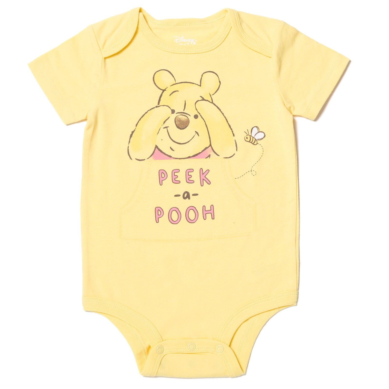 Disney Winnie the Pooh Tigger 4 Pack Cuddly Snap Bodysuits made with Organic Cotton Newborn to Infant