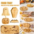 thumbnail image 6 of MInHoues 10 Inch Coffin Cross Engraved Wooden Serving Tray, Gothic Natural Wood Cheese Fruit Platter, Halloween Spooky Indoor Party Table Food Display Plate, 6 of 6