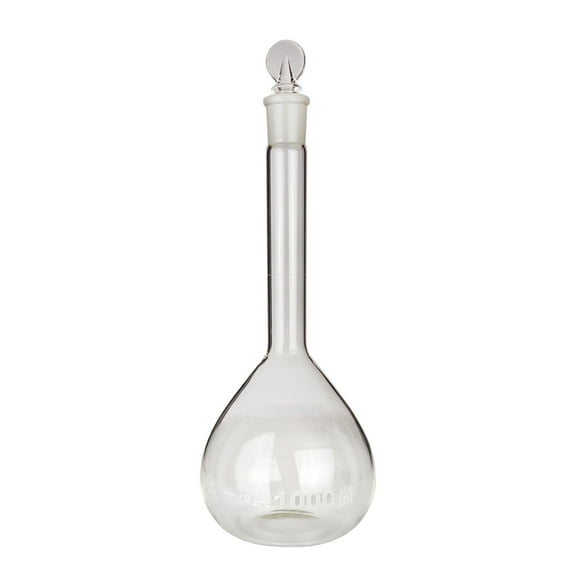 Flask, Volumetric with Ground Glass Stopper, 1000ml Capacity