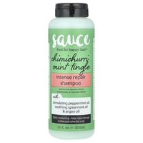 Sauce Beauty Intense Repair Shampoo, Chimichurri Mint Tingle Hair Repair, Hydrating for Damaged Hair, Argan & Peppermint Oil (10 Fl Oz)