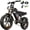 1500W-48V/15Ah-Red+ Cycling Gear, variant on TakeMov Electric Bike for Adults, 2000W 40MPH 48V 50Ah Dual Battery Mountain Ebike, 20" x 4" Fat Tire Off-Road Ebike, Full Suspension UL2849