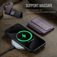 thumbnail image 5 of Case for iPhone 16, Detachable Magnetic Wallet Credit Card Cash Slot Case Support Wireless Charging Functional Kickstand Compatible with MagSafe Phone Cover For iPhone 16,Purple, 5 of 12