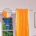 thumbnail image 2 of Pumpkin Rod Pocket  Sheer Sari Cafe Curtain Drape Panel  - 43W x 36L - Piece, 2 of 4