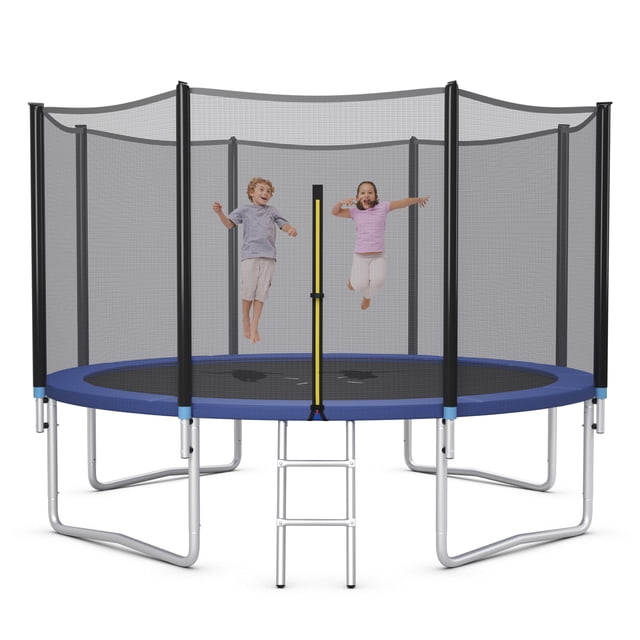Gymax 14 FT Outdoor Trampoline Bounce Combo W/Safety Closure Net Ladder