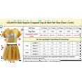 thumbnail image 6 of LOLANTA Girls Sequins Dance Outfits Sparkly Jazz Latin Hip Hop Clothes Crop Top with Skirt 5-12 Years, 6 of 6