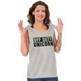 thumbnail image 3 of Off Duty Unicorn Fantasy Tank Top Tee Shirt Women Brisco Brands L, 3 of 5