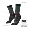 thumbnail image 4 of Picia Stylish Avian Gathering Print Athletic Socks for Men & Women – Cushioned Moisture-Wicking Crew Socks for Sports, Running, and Training, Soft & Breathable Size 5-11, 4 of 6