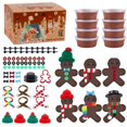 thumbnail image 1 of Kit de manualidades LULEEYANG Gingerbread Man, 8 unidades, arcilla secada al aire, 1 of 8