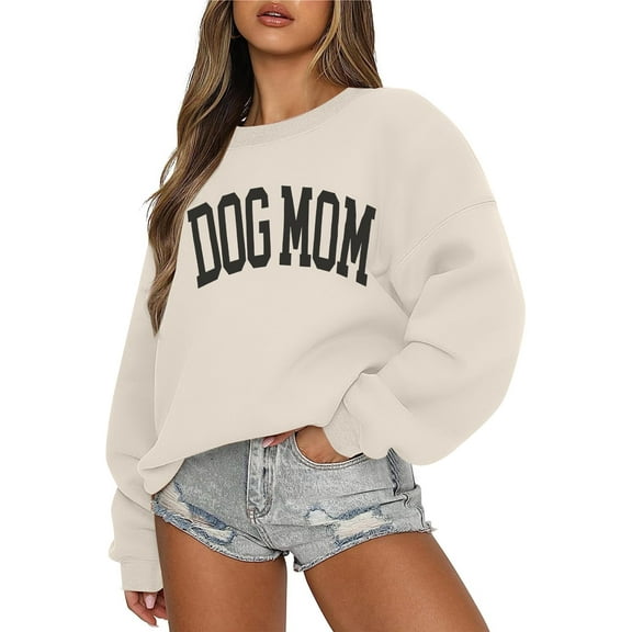 ALLTB Dog Mom Sweatshirt Women Dog Lover Gift Sweater Funny Graphic Pullover Tops, Gift for Her
