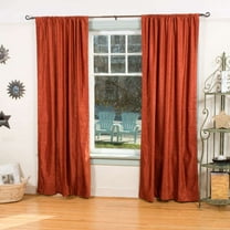 Rust Rod Pocket  Velvet Curtain / Drape / Panel   - 43W x 96L - Piece