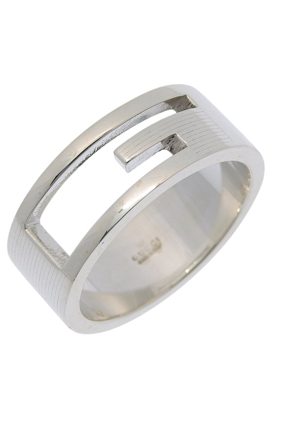 Pre-Owned Gucci Branded G ring, size 15.5, made of 925 sterling silver, approximately 7.4g,...