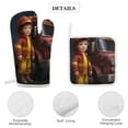 thumbnail image 4 of Fire Engine Car Truck Oven Mitts And Pot Holders Sets of 4 Oven Gloves Set Potholders for Kitchen Cooking Baking Grilling Anti Scald Hot Pads And Heat Resistant, 4 of 6