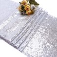 thumbnail image 4 of Silver Sequin Table Runners - 2 Pack 12x75 Silver Table Runner Sparkle for Party Wedding Christmas Dining Glitter Table Linen, 4 of 7