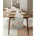 thumbnail image 3 of Table Runner Dresser Scarves 60 Inch Long, Tulip and Lavender Floral on Burlap Linen Dining Table Runners Watercolor Blossom Flower Tabletop Scarf for Wedding Holiday Party Kitchen, 3 of 7