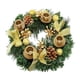 thumbnail image 3 of 30cm Navidad Adviento Guirnalda Candelabro Ornamento floral Adornos con 4 velas Dorado, 3 of 8