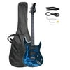 Glarry Electric Guitar GST-E Double Pickup with Bag, Strap, Wrench Tool for Starter
