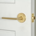 thumbnail image 4 of Viaggio Clomhmbrz_Prv_234_Lh Circolo Hammered Left Handed Solid Brass Privacy Door Lever, 4 of 7