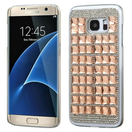 Insten Hard Diamond Cover Case For Samsung Galaxy S7 Edge Rose