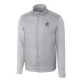 thumbnail image 2 of Men's Cutter & Buck Gray Louisville Cardinals Vault Stealth Hybrid Quilted Full-Zip Windbreaker Jacket, 2 of 3
