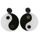 thumbnail image 2 of Women Ear Drops Alloy Tai Chi Bagua Earrings for Decor 1Pair, 2 of 5