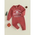 thumbnail image 3 of Hirigin Newborn Baby Boy Girl Christmas Outfit Long Sleeve Letter Tree Print Romper 0 3 6 12 18 Months Fall Winter Jumpsuit, 3 of 8