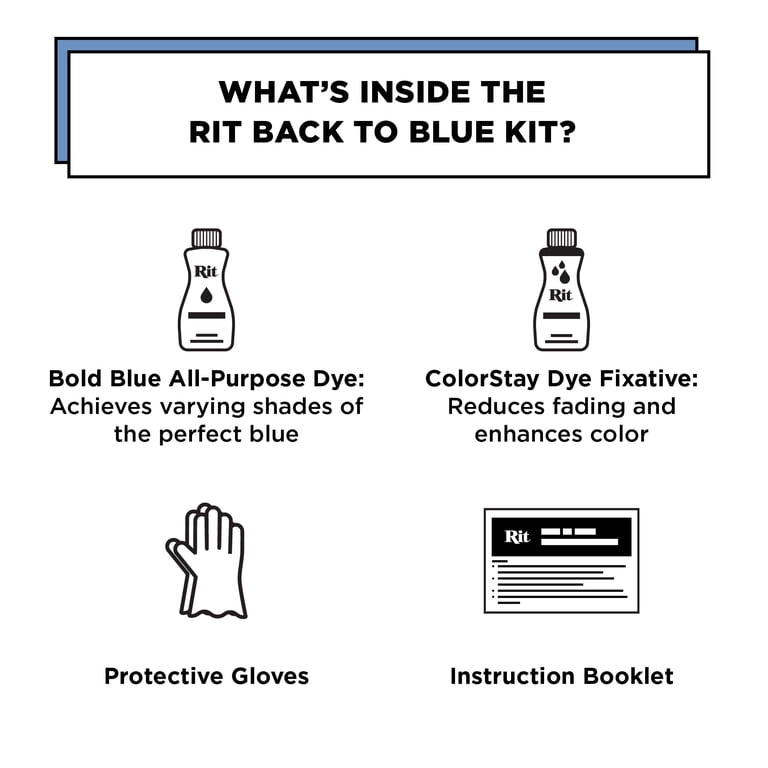 Rit Back to Blue Denim Dye Kit, Bold Blue Dye photo 3