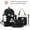 BLACK, variant on 4 Pcs Simple Casual Backpack Large Capacity Schoolbag Travel Bag Canvas Shoulder Bag