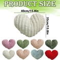 thumbnail image 3 of White Heart Pillow Decorative Throw Pillows,Valentines Pillow,Heart Shaped Soft Fluffy Faux Fur Cute Pillows for Women Valentine Anniversary Couch Bedroom Room Home Decor Aesthetic,1PC,15.8"x13.8", 3 of 4