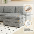 thumbnail image 2 of 108" Modular Chenille Cloud Sectional with Ottoman, Extra-Deep l-Shape Sofa for Living Room & Apartment, 2 of 6