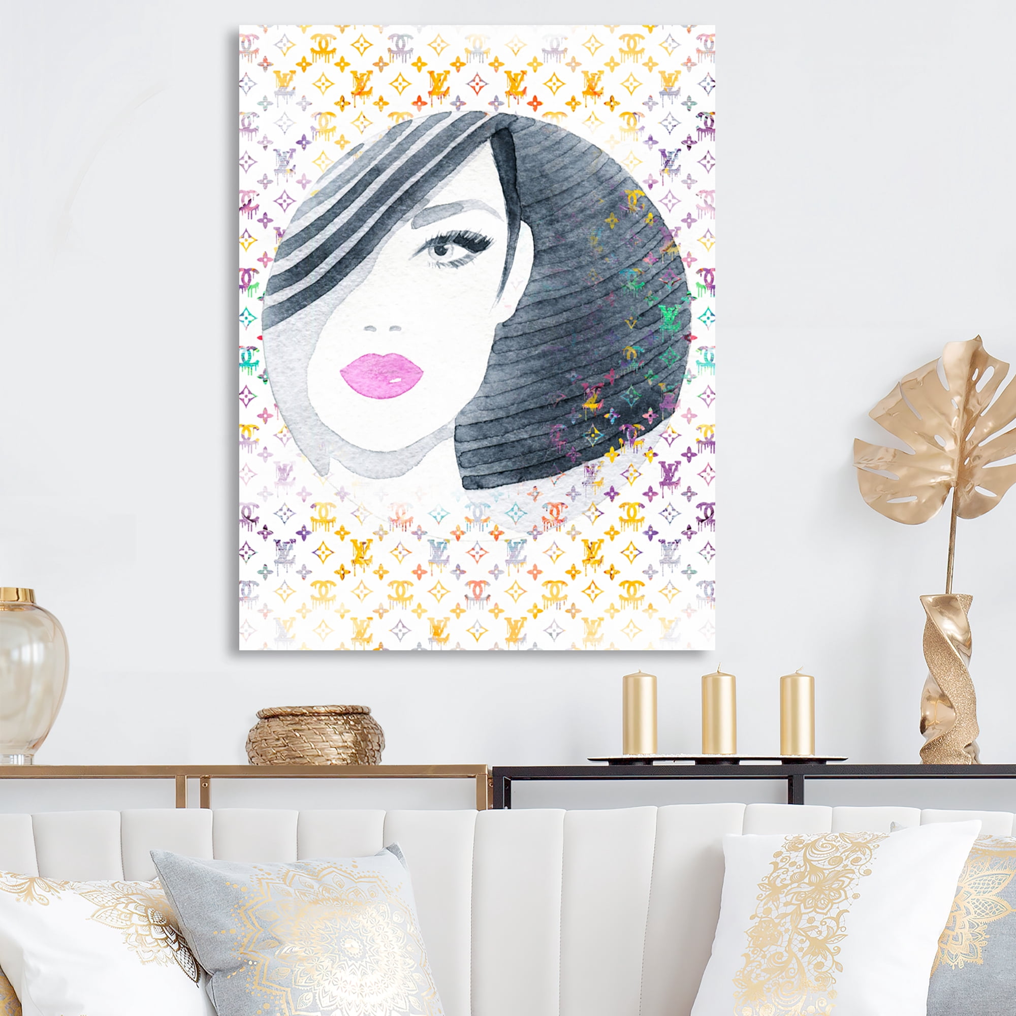 Designart High Fashion Female Sketch IV Canvas Wall Art