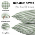 thumbnail image 5 of Outdoor Waterproof Throw Pillow Covers Set of 2 Green Buffalo Plaid Decorative Pillowcases Square Outdoor Pillows Cushion Case 18x18 Inch Check Lines Patio Pillows for Couch Sofa Bed Garden, 5 of 9