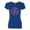 thumbnail image 2 of Believe Hope Awareness Womens Slim Fit Junior Tee, Royal, Large, 2 of 3
