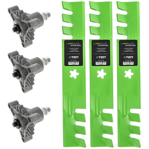 8TEN Spindle Toothed Blade Kit for AYP Husqvarna 46 inch YTH 1746 MK1002226