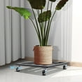 thumbnail image 3 of Simple Plant Rolling Stand Iron Flowerpot Plant Tray Rack Black with 4 Wheels, 3 of 13