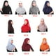 thumbnail image 4 of Jumpingount Pañuelo musulmán para mujer Hijab Cap Encaje islámico Cubierta completa Underscarf Chal Wrap Accesorio para el cabello naranja, 4 of 6