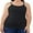 Black, variant on Charmo Plus Size Tank Tops for Womens Adjustable Strap Cotton Undershirt with Shelf Bra Casual Loose Camisole 1X-5X