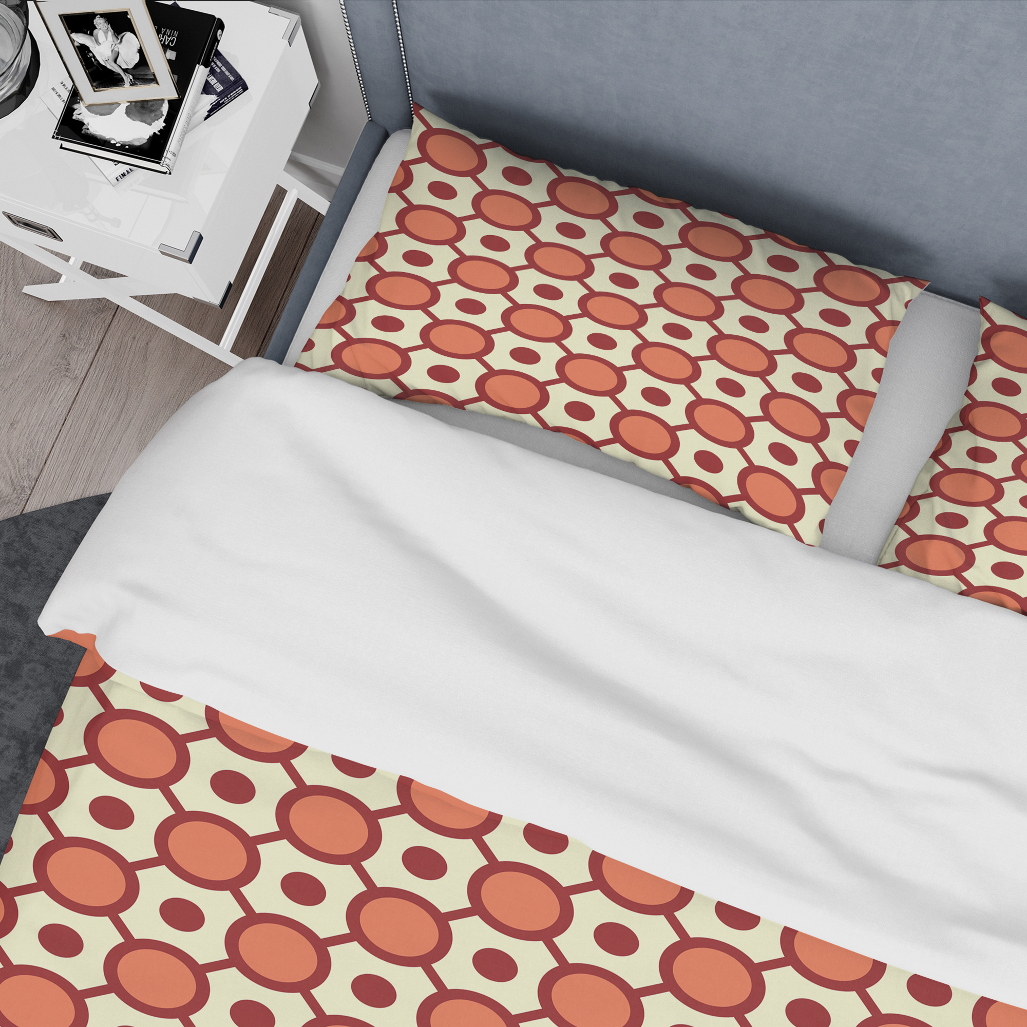 Designart 'Abstract Retro Geometrical Design IX' Mid-Century Modern Duvet Cover Set