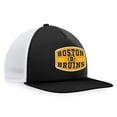 thumbnail image 3 of Men's Fanatics Black/White Boston Bruins Foam Front Patch Trucker Snapback Hat, 3 of 4