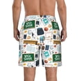 thumbnail image 3 of Kdxio Back To School A Pattern Mens Casual Shorts - Drawstring Summer Beach Sports Shorts for Men, 3 of 9