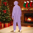 thumbnail image 7 of Womens One Piece Jumpsuits Zip-Up Pajamas Casual Hooded Onesies Long Sleeve Jogger Playsuits Loungewear with Pockets Purple, XXL, 7 of 7