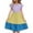 Yellow, variant on 8-9 Years Girls' Short Sleeve Summer Dress, Midi Casual Classic Round Neck Loose Waist Pull On Dress